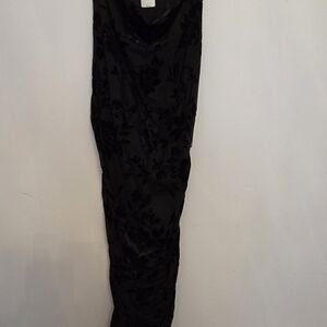 Express Black Velvet Floral Dress